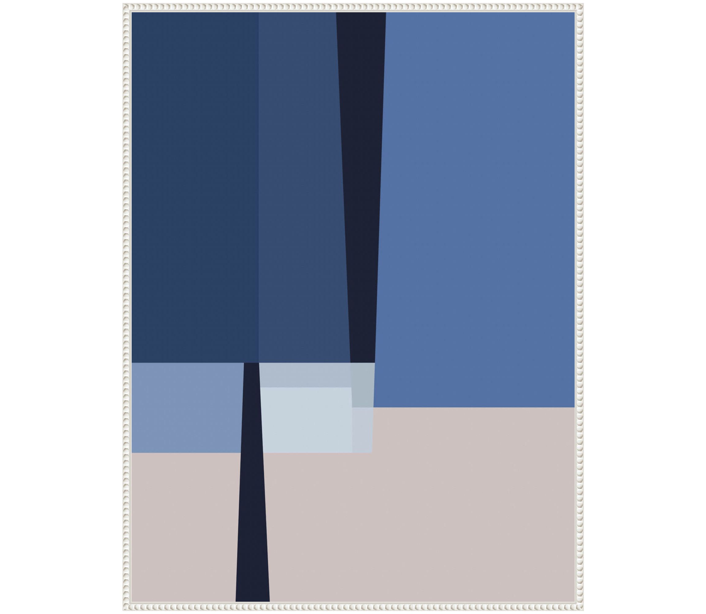 Blue Lines 1 Framed Canvas Wall Art Print