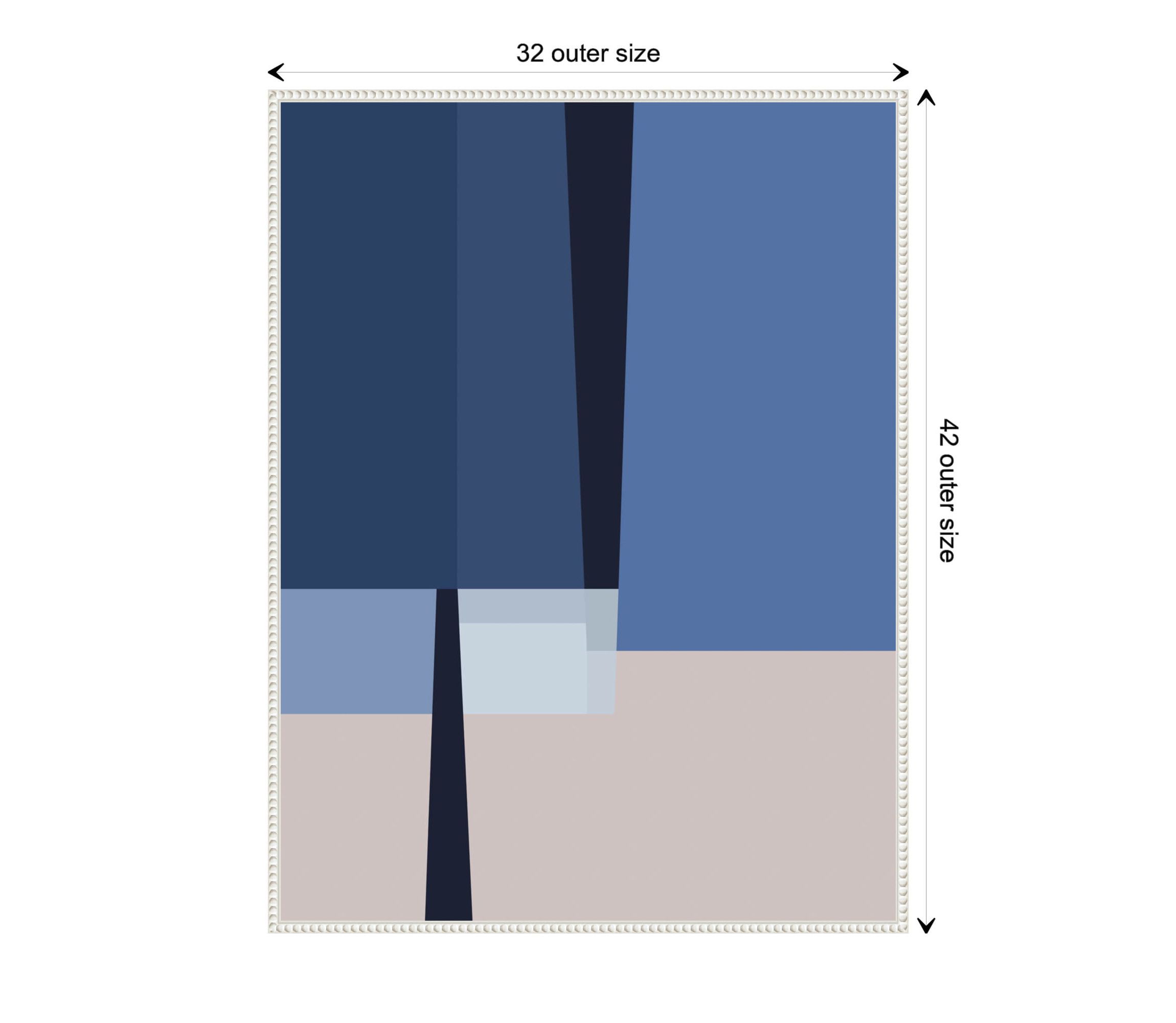 Blue Lines 1 Framed Canvas Wall Art Print