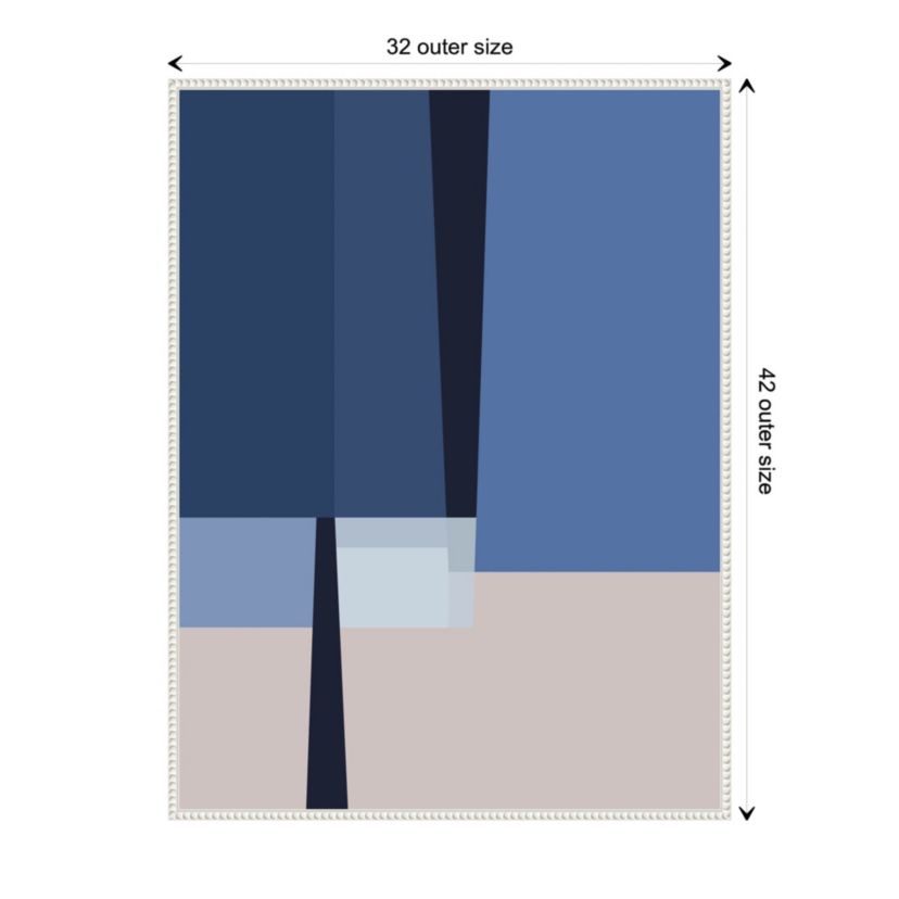 Blue Lines 1 Framed Canvas Wall Art Print