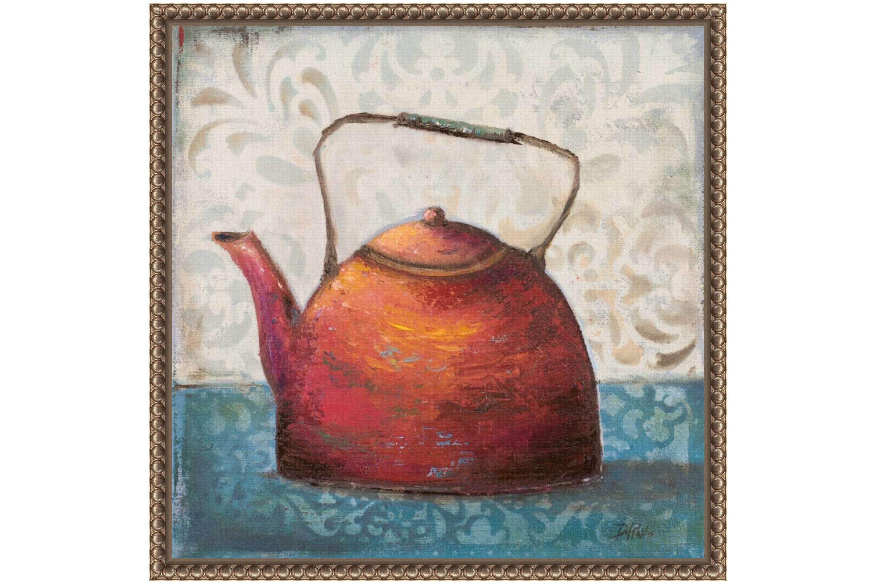 The Red Teapot Framed Canvas Wall Art Print