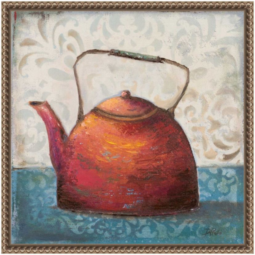 The Red Teapot Framed Canvas Wall Art Print