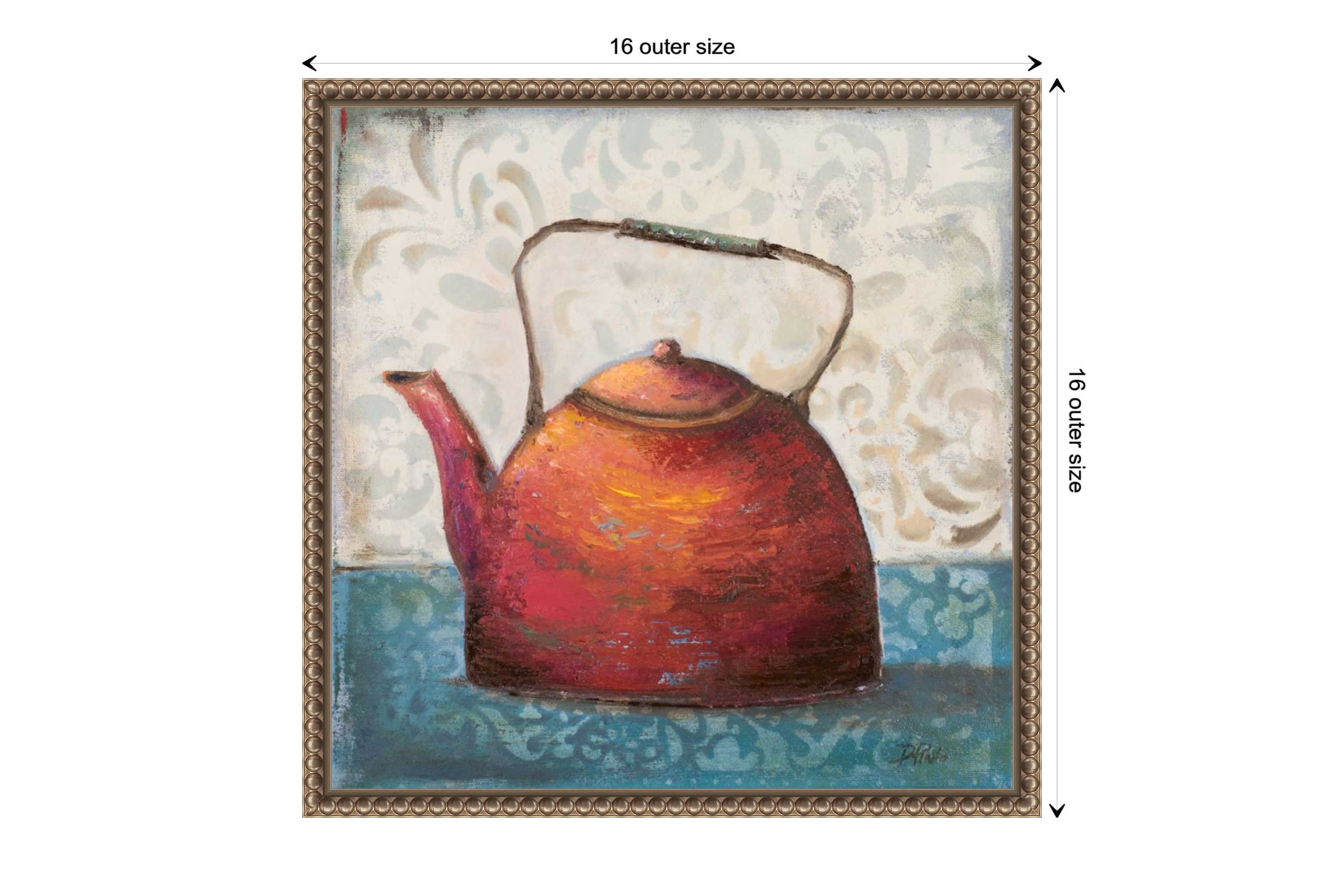The Red Teapot Framed Canvas Wall Art Print