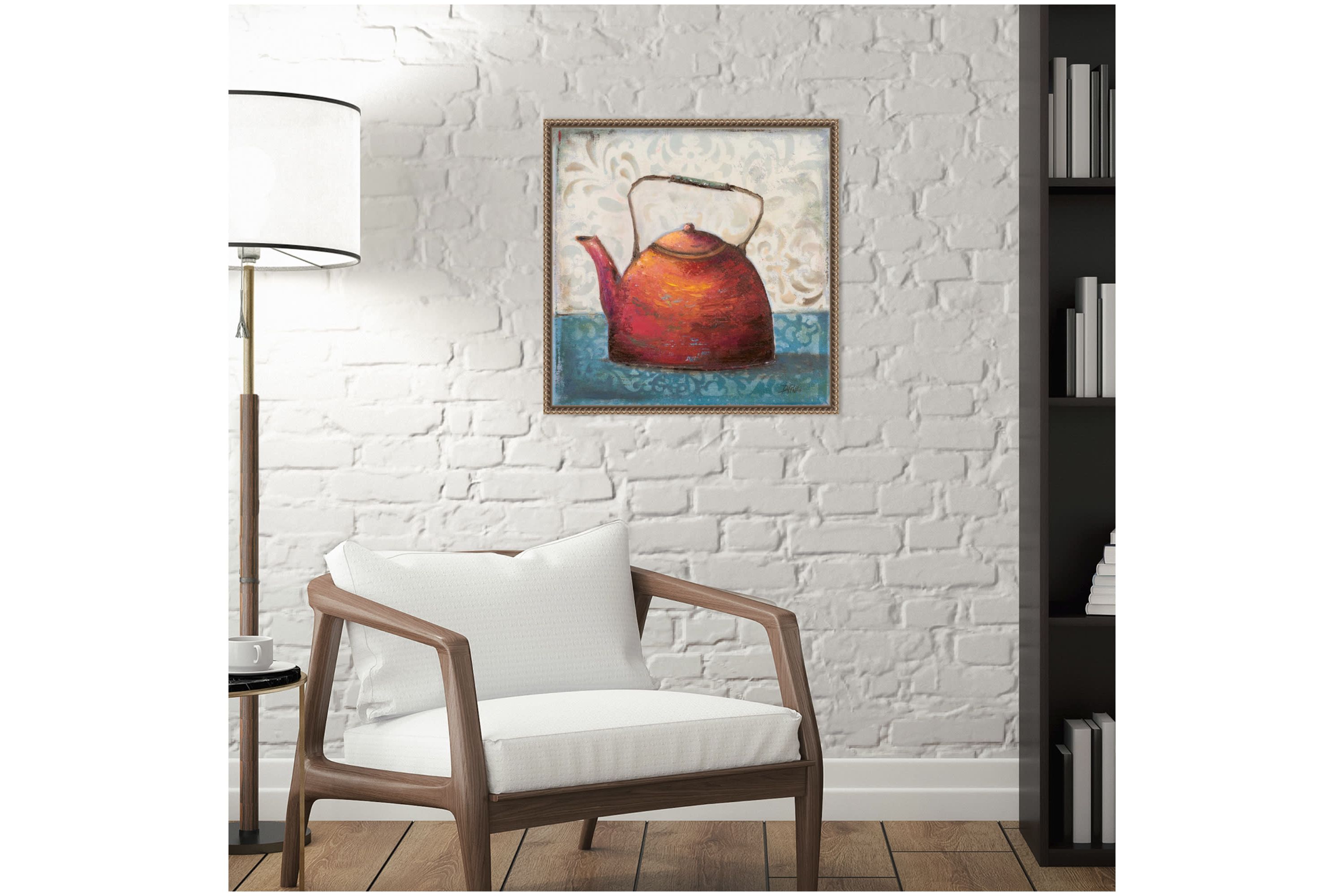 The Red Teapot Framed Canvas Wall Art Print