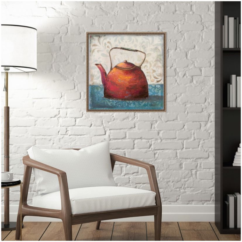 The Red Teapot Framed Canvas Wall Art Print