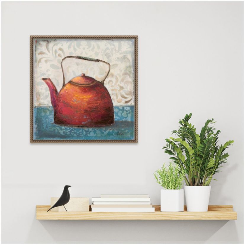 The Red Teapot Framed Canvas Wall Art Print