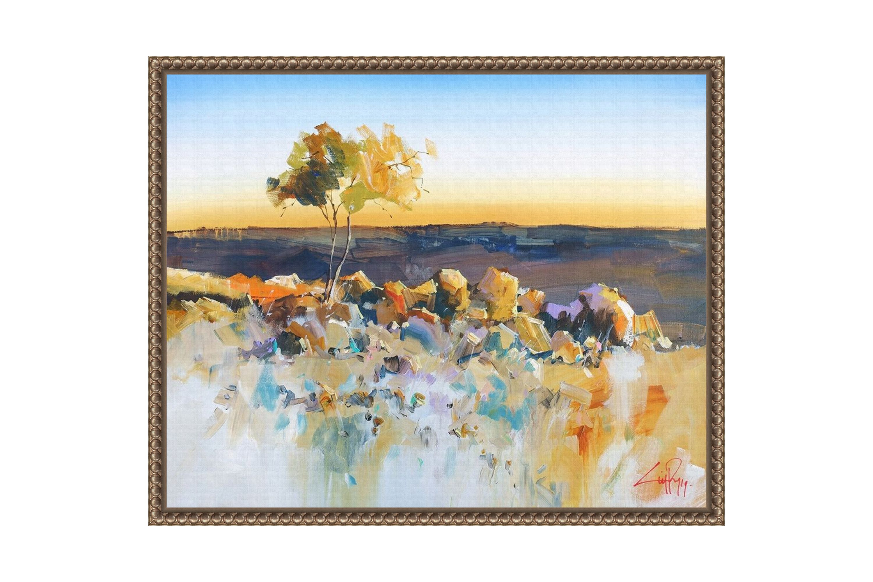 Silverton View Trees Framed Canvas Wall Art Print