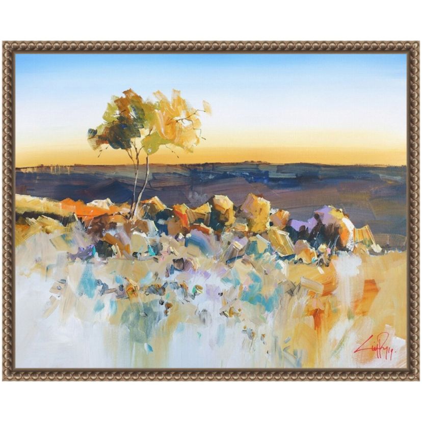 Silverton View Trees Framed Canvas Wall Art Print