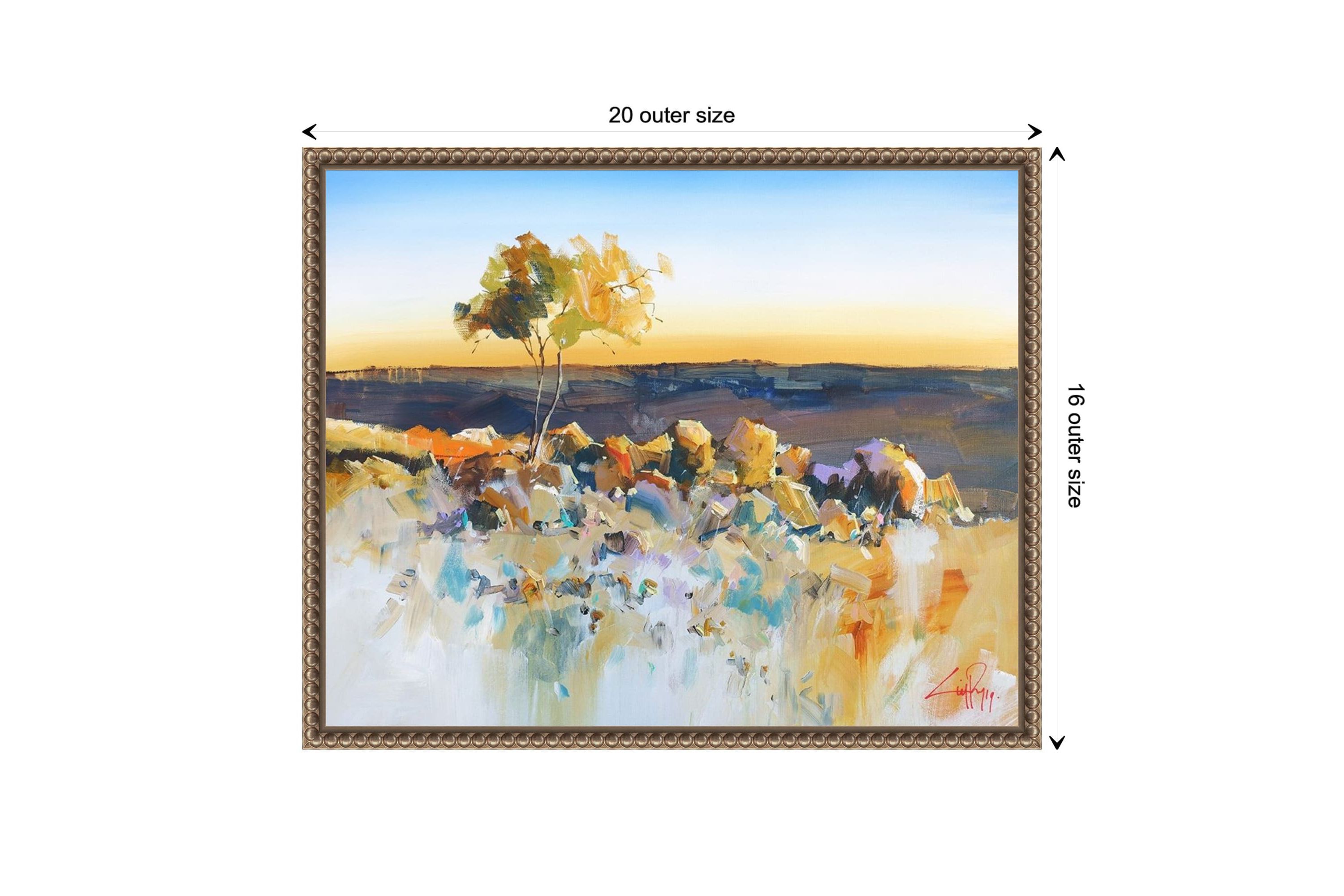 Silverton View Trees Framed Canvas Wall Art Print