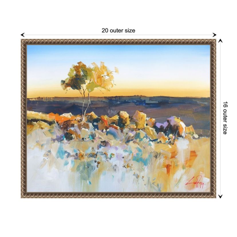 Silverton View Trees Framed Canvas Wall Art Print