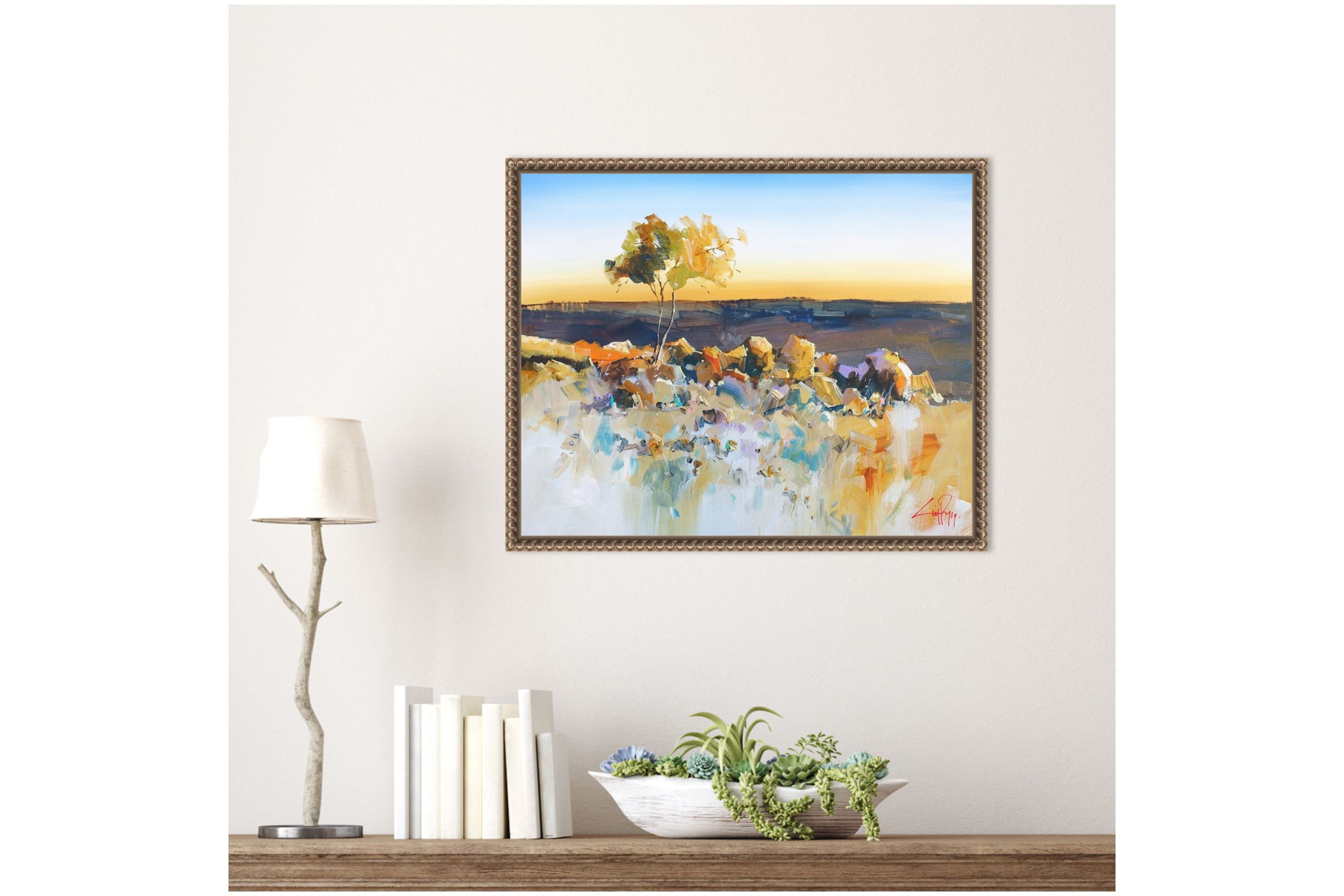 Silverton View Trees Framed Canvas Wall Art Print
