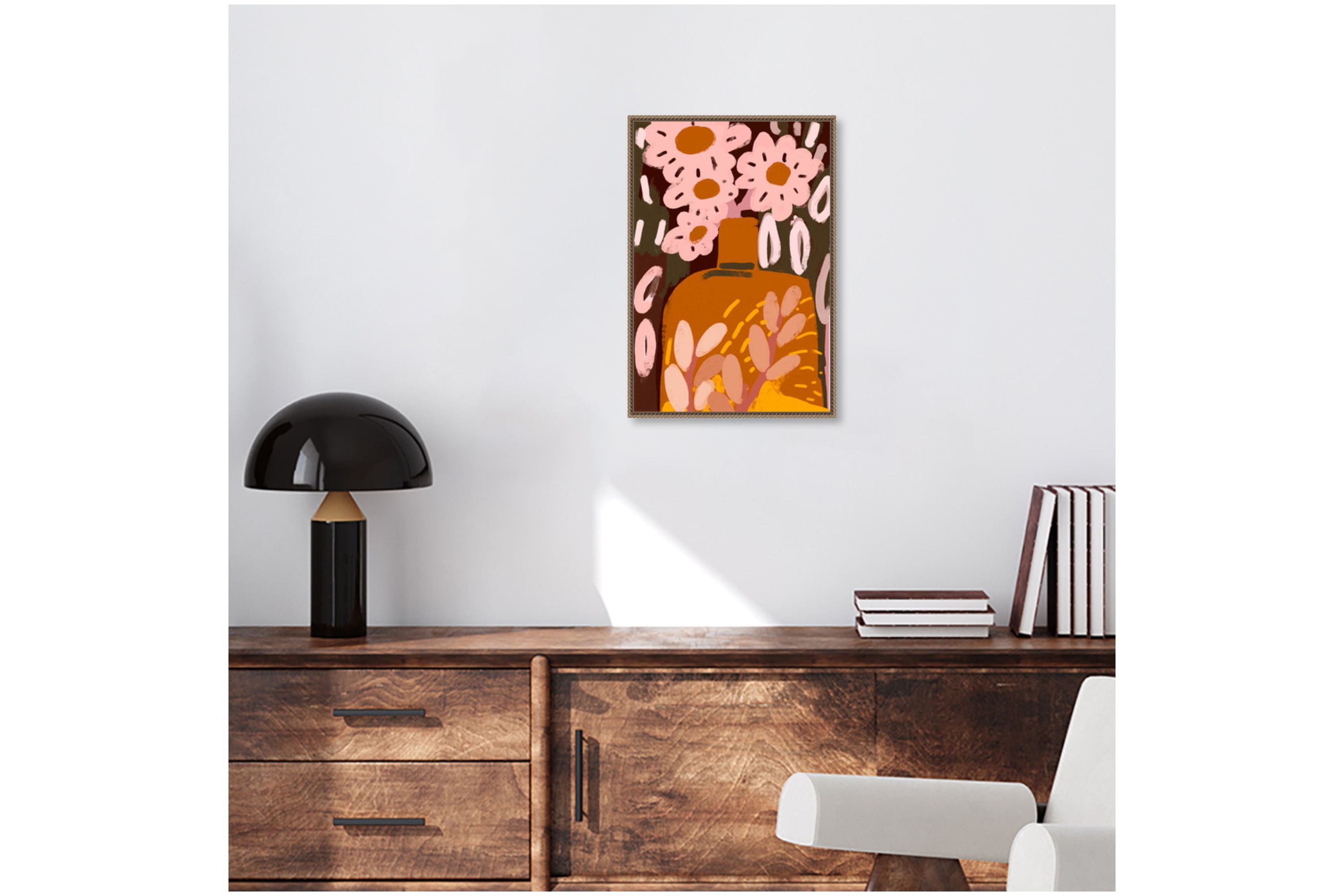 Pastel Flower Impression No Framed Canvas Wall Art Print