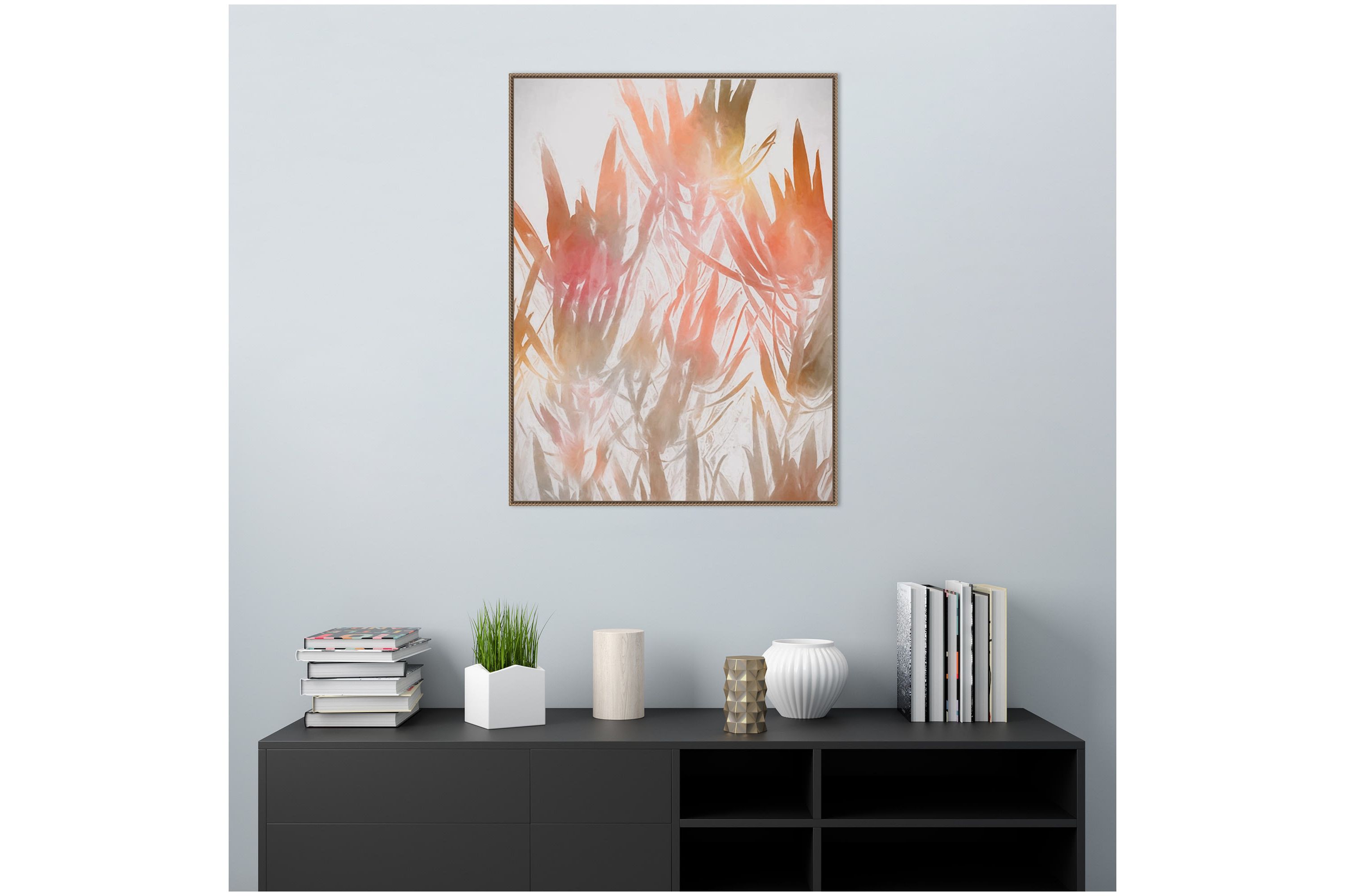 Inca Gold II Framed Canvas Wall Art Print