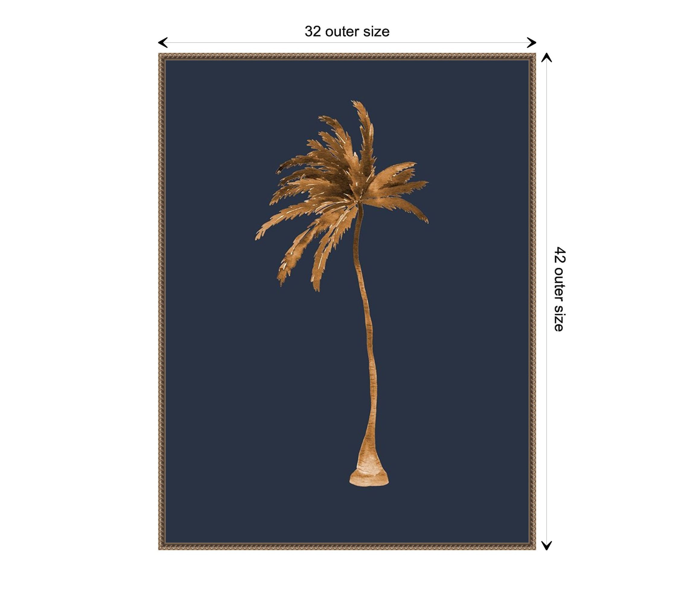 Golden Palm IIII Framed Canvas Wall Art Print