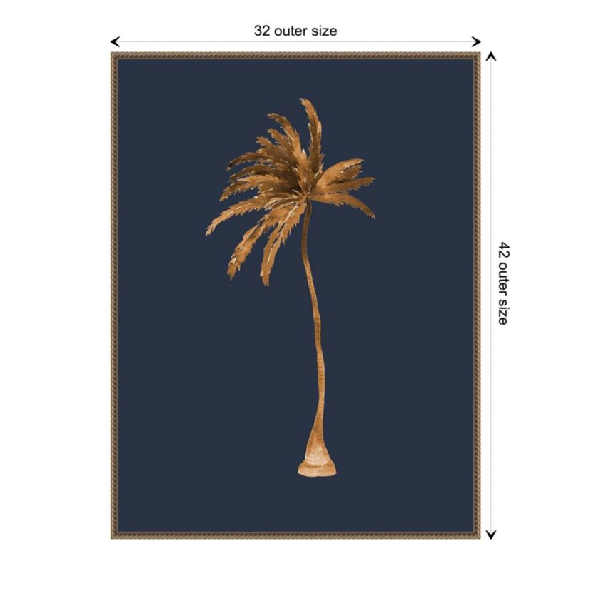Golden Palm IIII Framed Canvas Wall Art Print