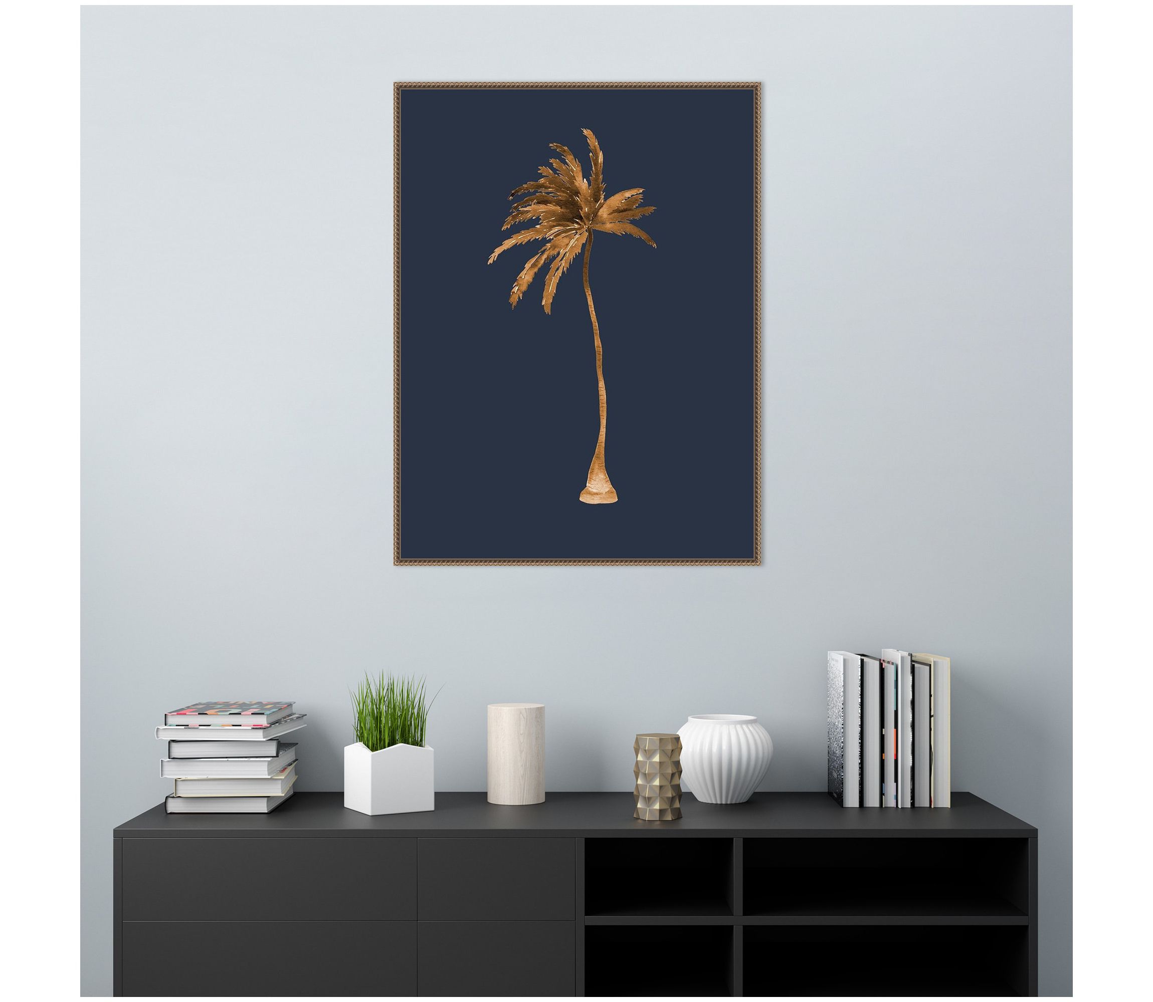 Golden Palm IIII Framed Canvas Wall Art Print