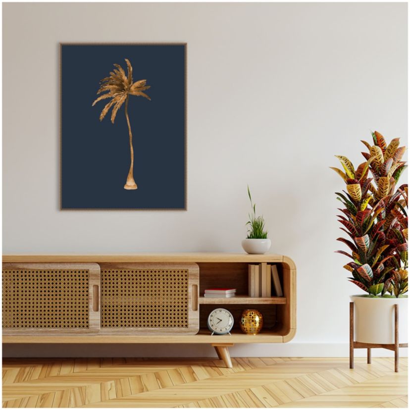 Golden Palm IIII Framed Canvas Wall Art Print