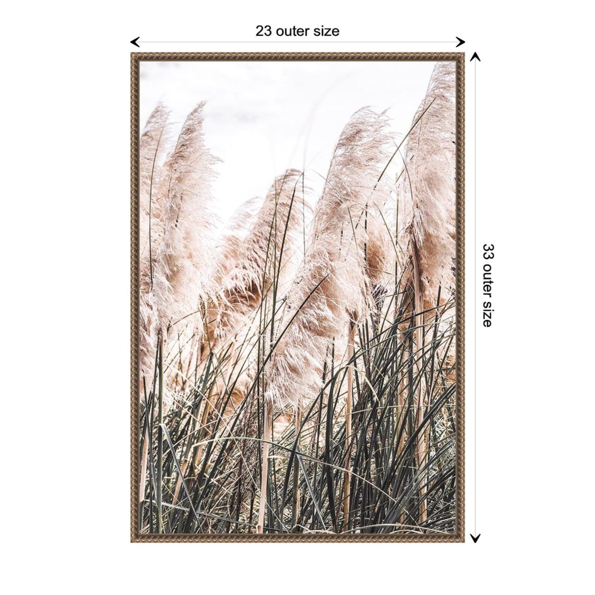 Pampas Grass Framed Canvas Wall Art Print