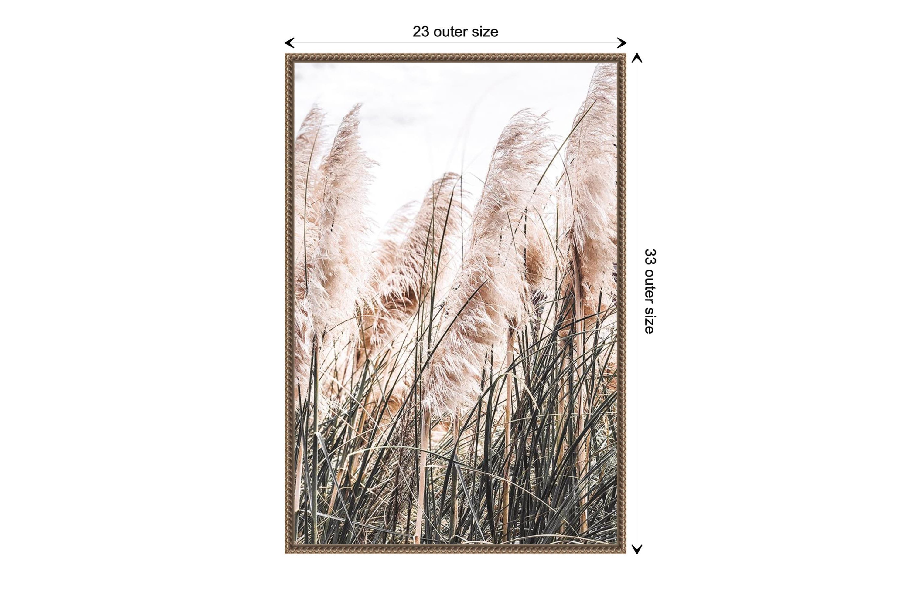 Pampas Grass Framed Canvas Wall Art Print