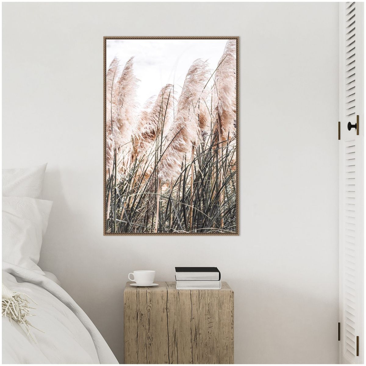 Pampas Grass Framed Canvas Wall Art Print