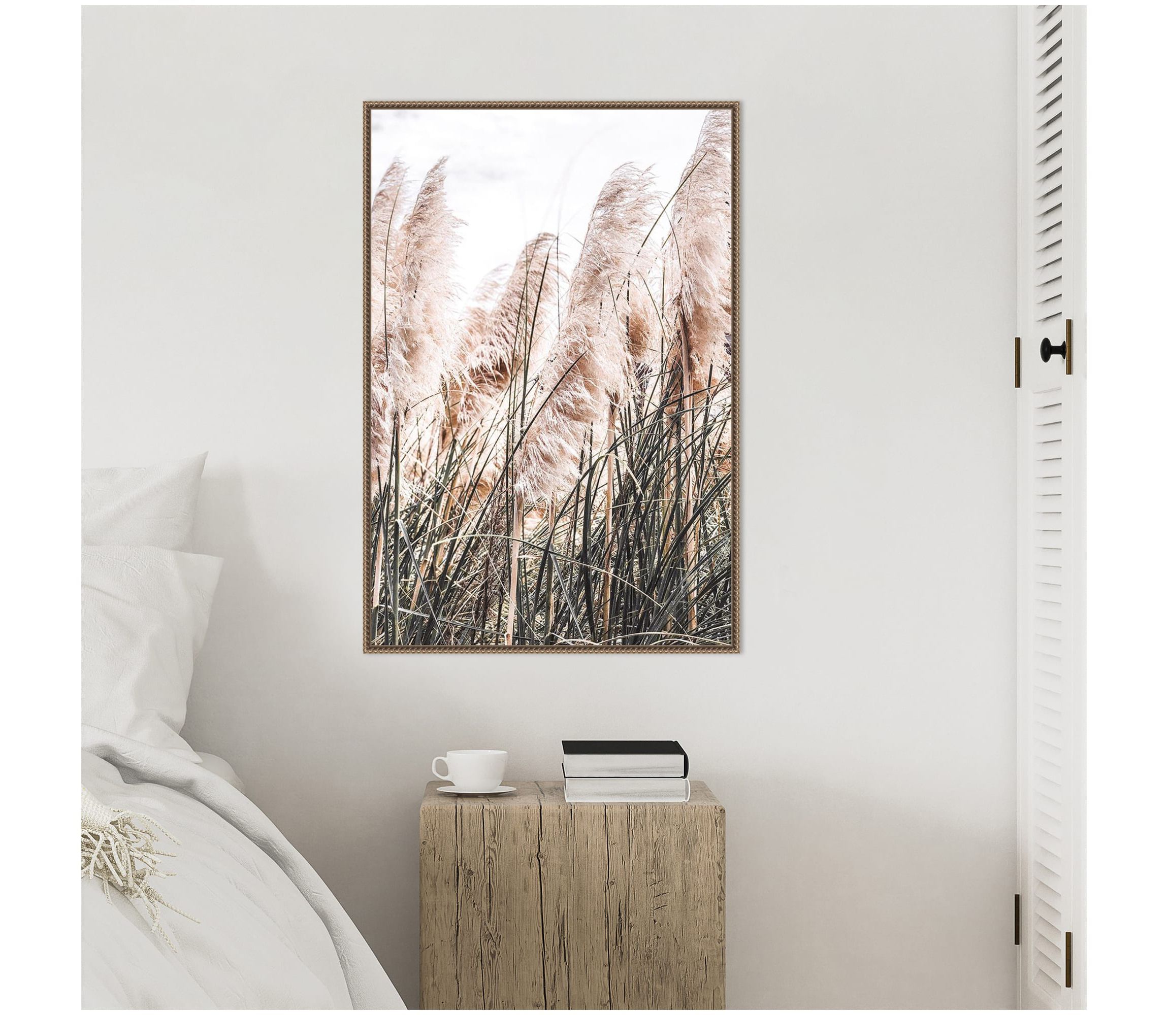 Pampas Grass Framed Canvas Wall Art Print