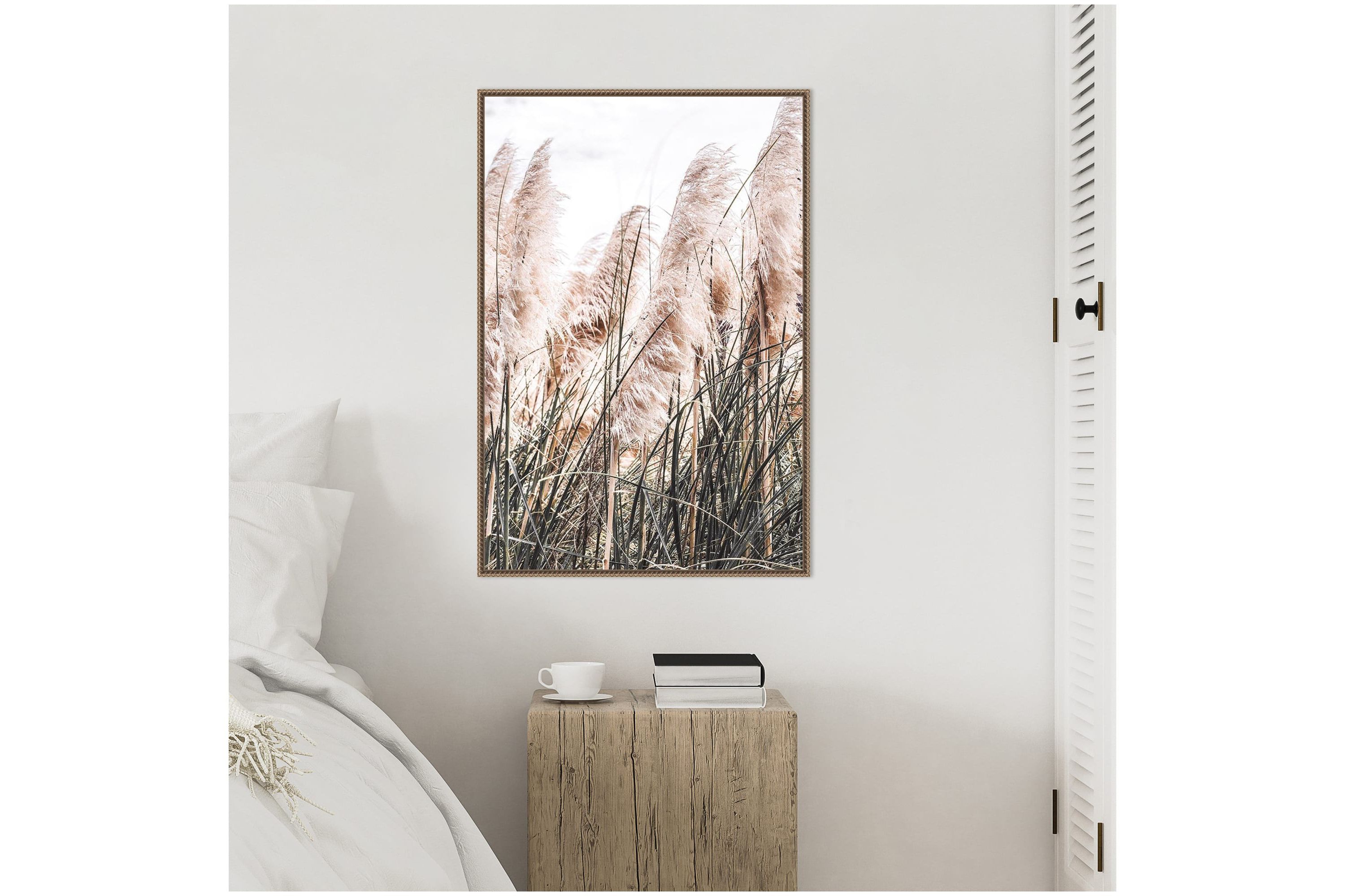 Pampas Grass Framed Canvas Wall Art Print