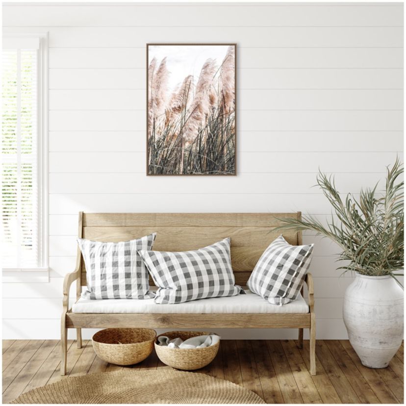 Pampas Grass Framed Canvas Wall Art Print