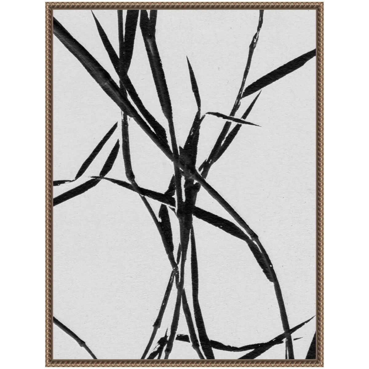 Grass Detail White Framed Canvas Wall Art Print