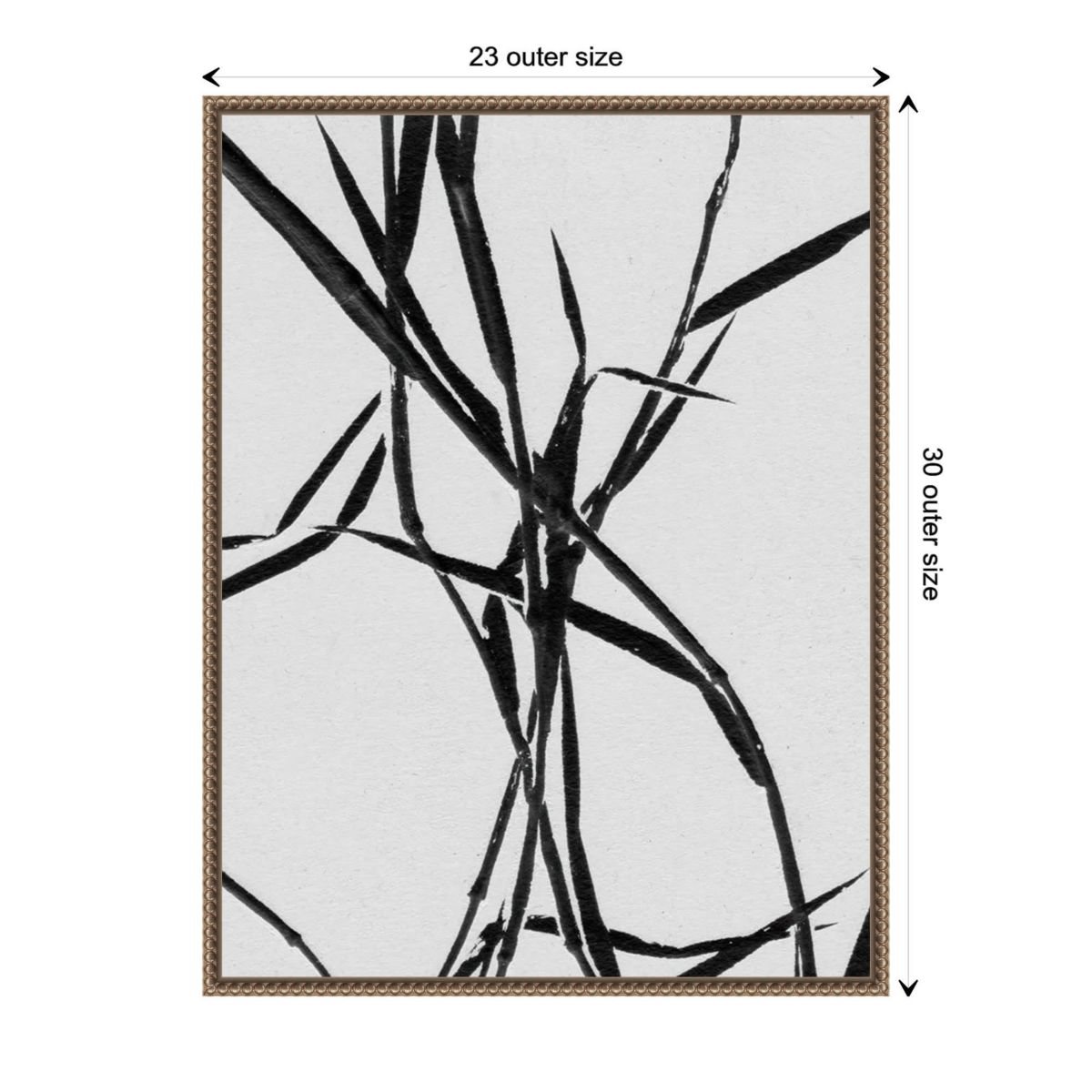 Grass Detail White Framed Canvas Wall Art Print