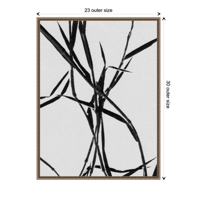 Grass Detail White Framed Canvas Wall Art Print