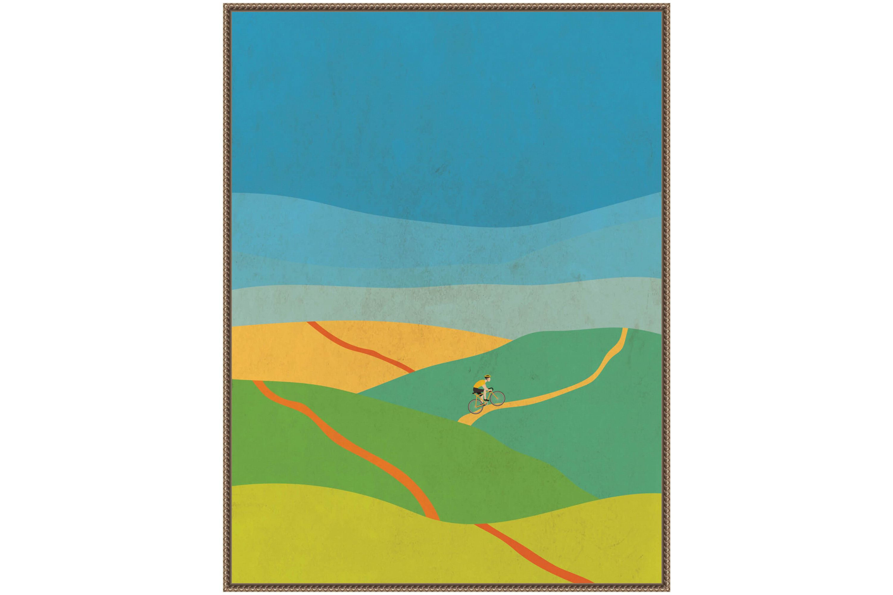 Evening Hill Climb Framed Canvas Wall Art Print