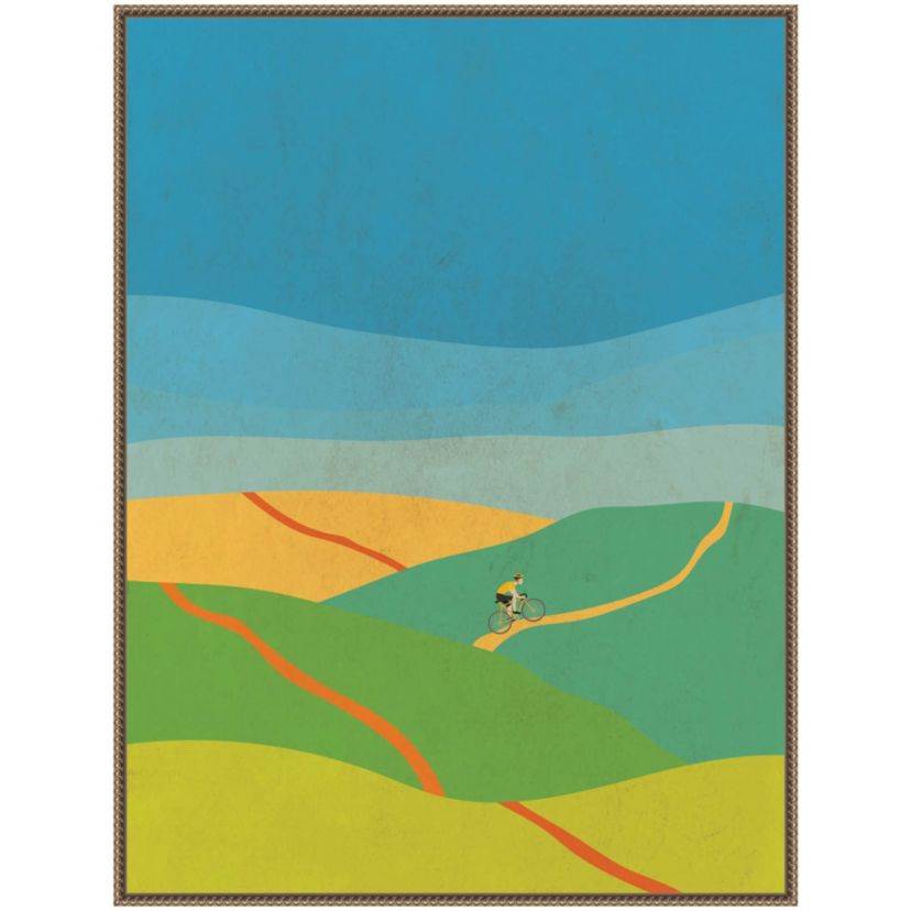 Evening Hill Climb Framed Canvas Wall Art Print