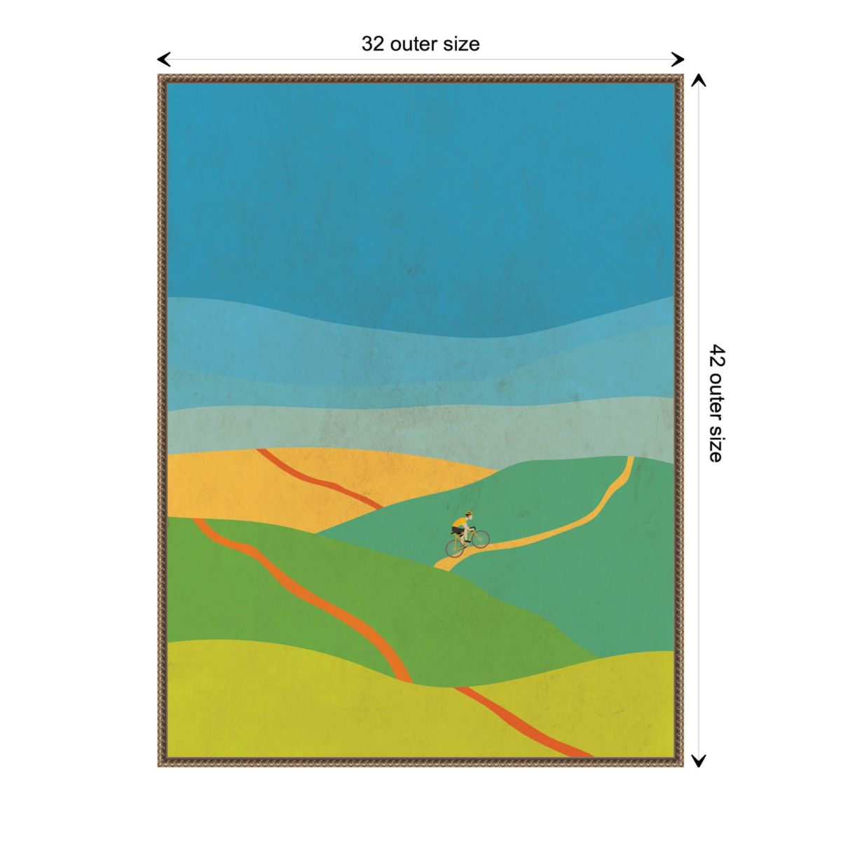Evening Hill Climb Framed Canvas Wall Art Print