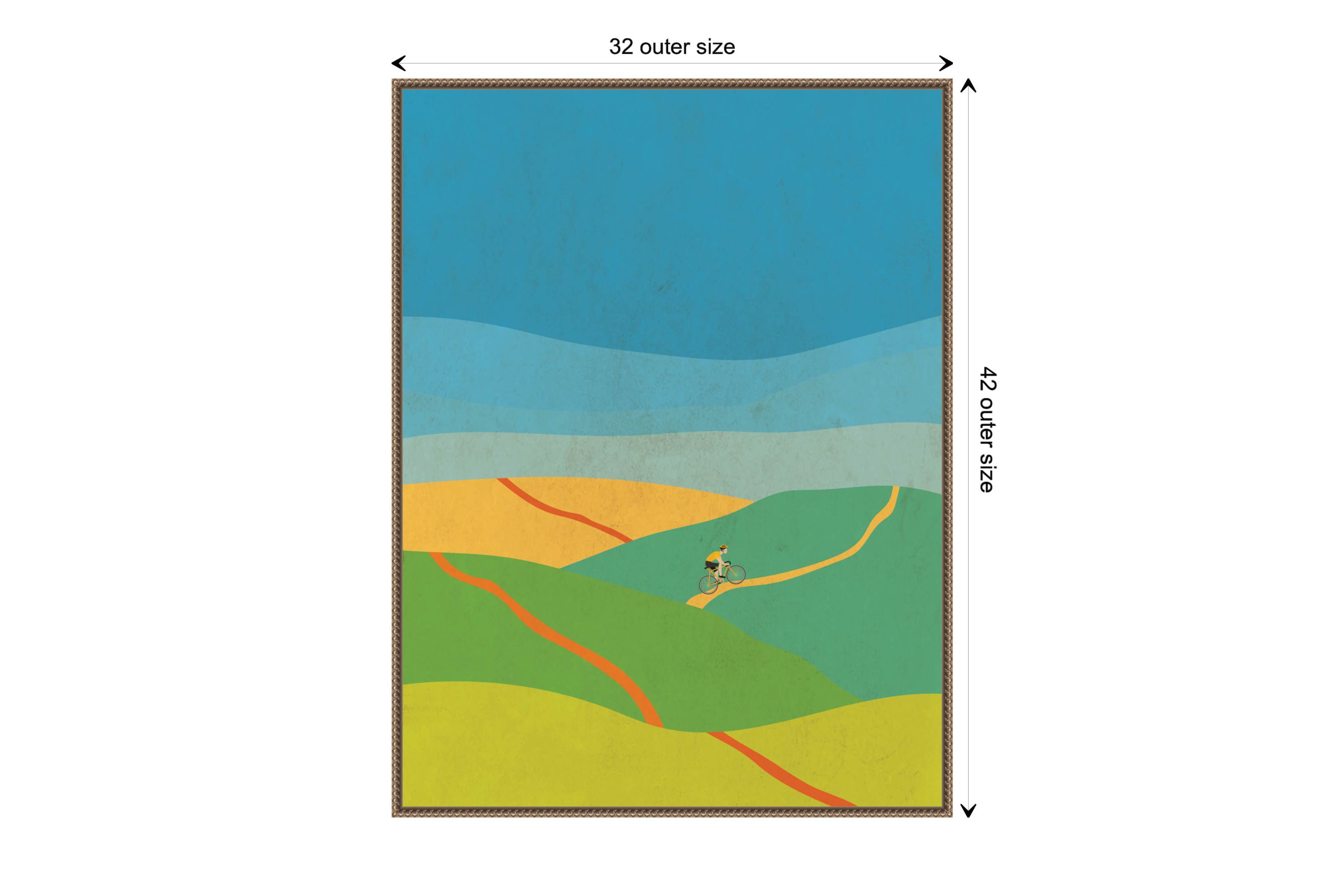 Evening Hill Climb Framed Canvas Wall Art Print