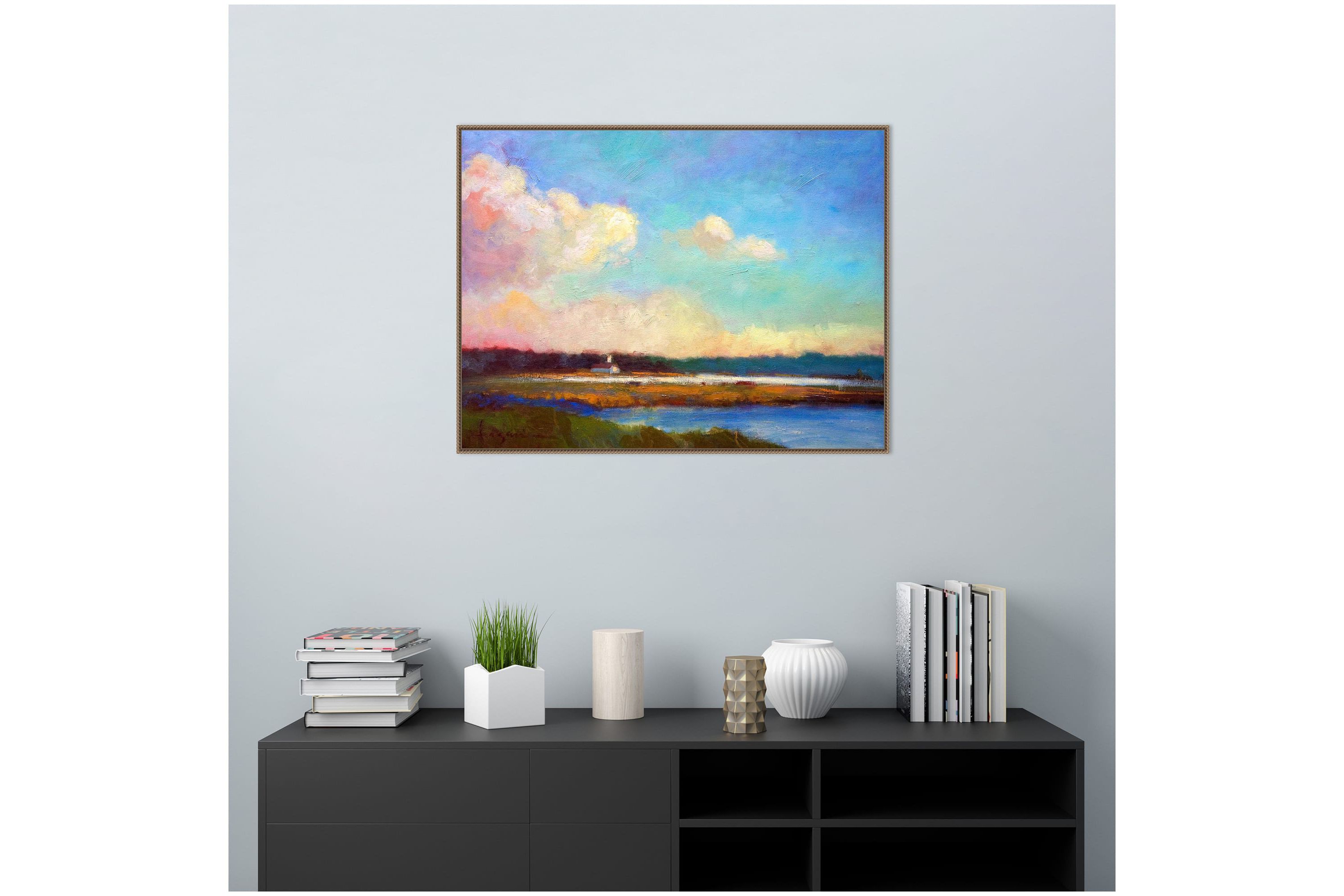 Evening Mystery Framed Canvas Wall Art Print