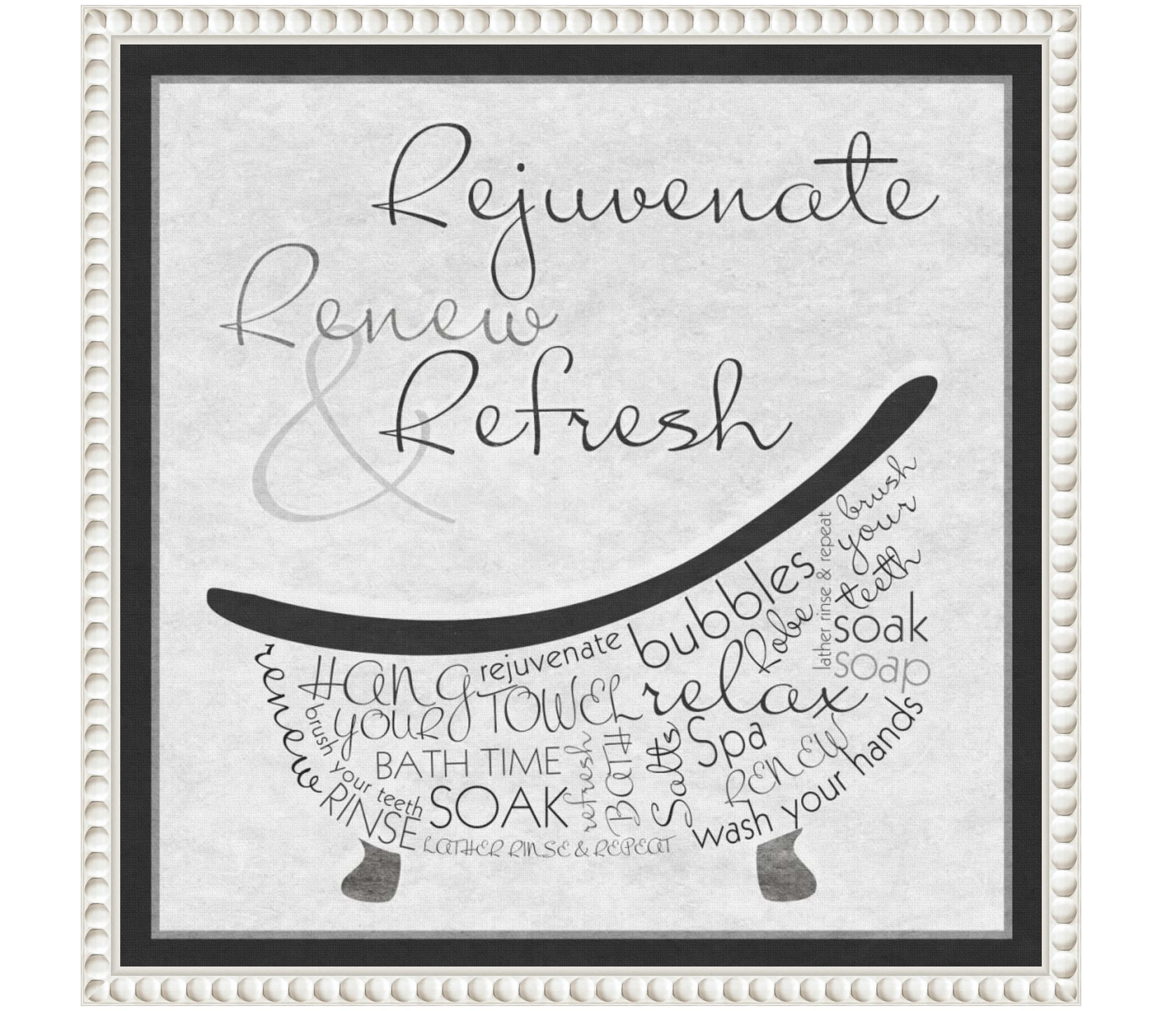 Bath Time I Framed Canvas Wall Art Print