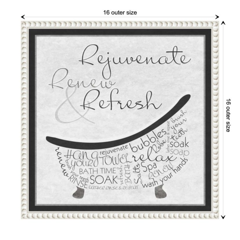 Bath Time I Framed Canvas Wall Art Print