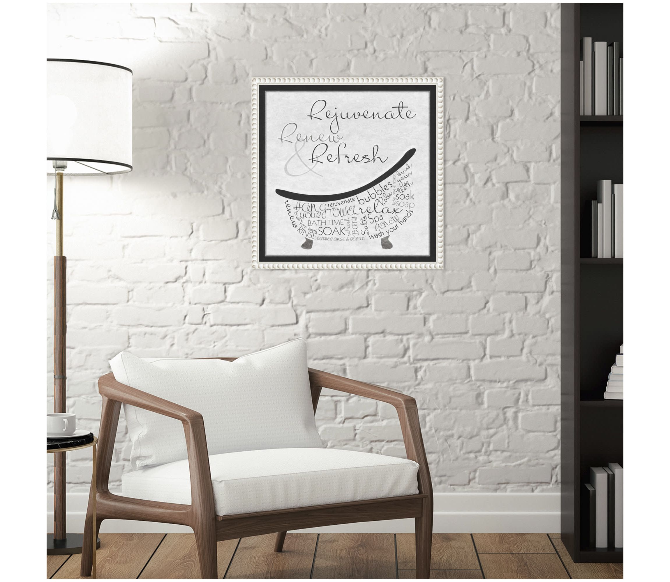 Bath Time I Framed Canvas Wall Art Print
