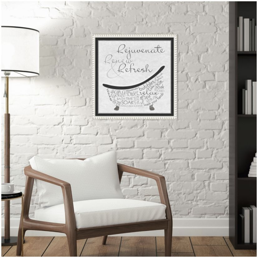 Bath Time I Framed Canvas Wall Art Print