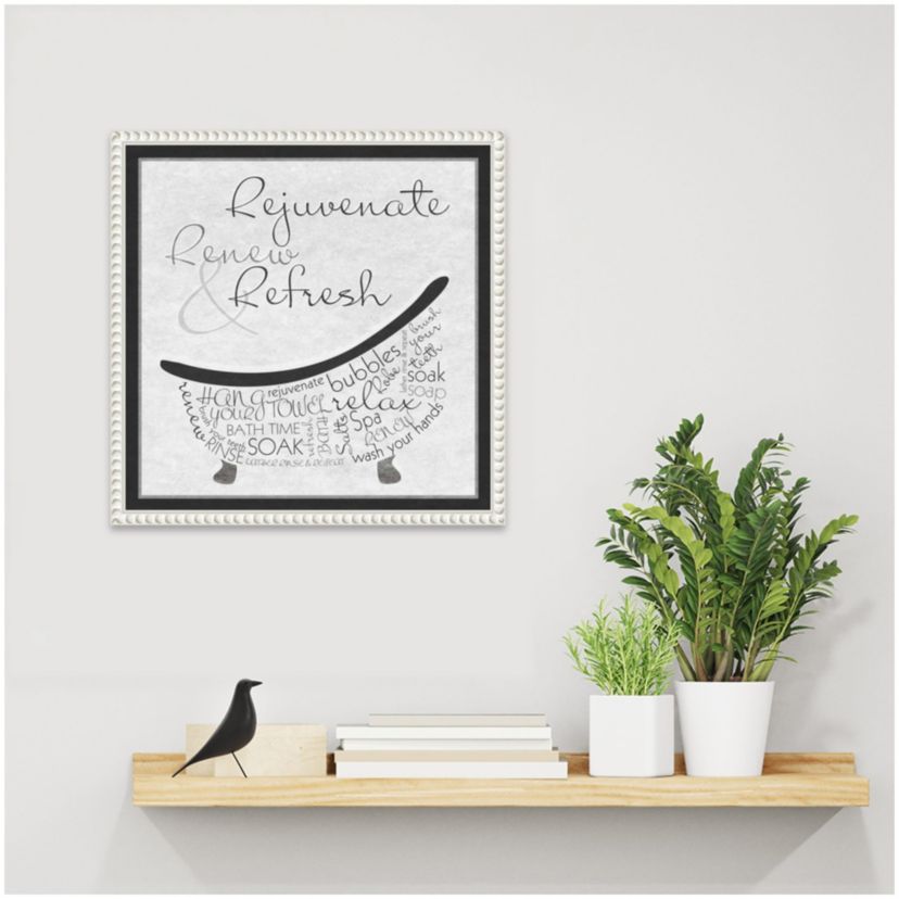 Bath Time I Framed Canvas Wall Art Print
