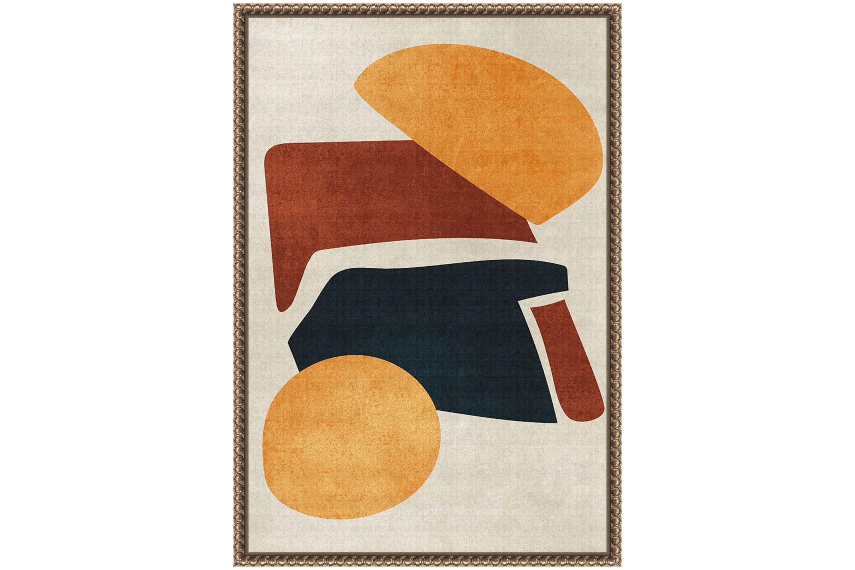 Earth Tone Framed Canvas Wall Art Print