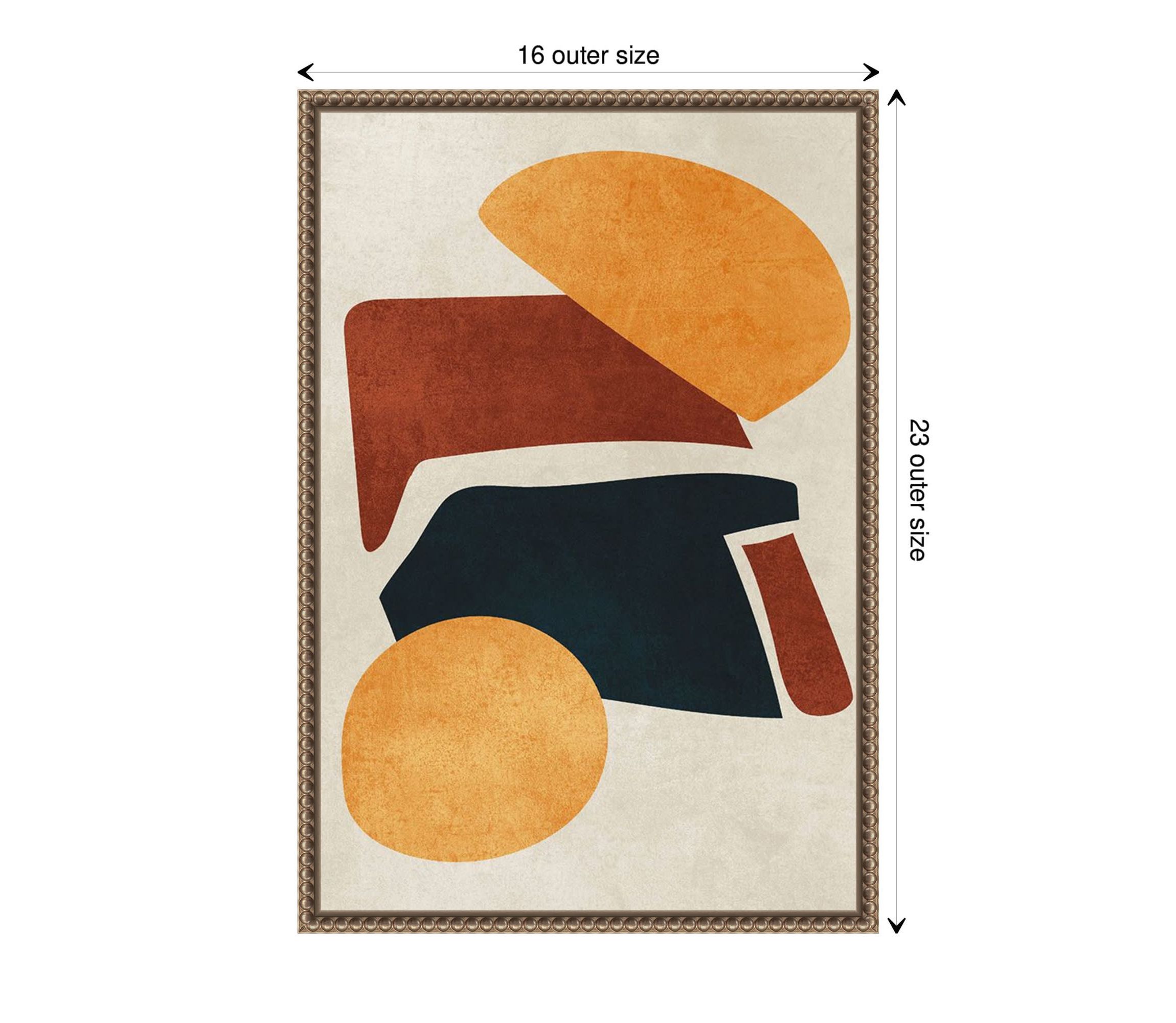 Earth Tone Framed Canvas Wall Art Print