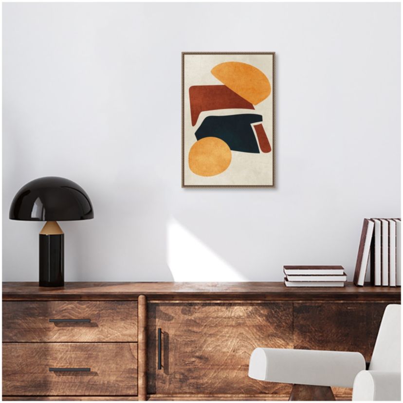 Earth Tone Framed Canvas Wall Art Print