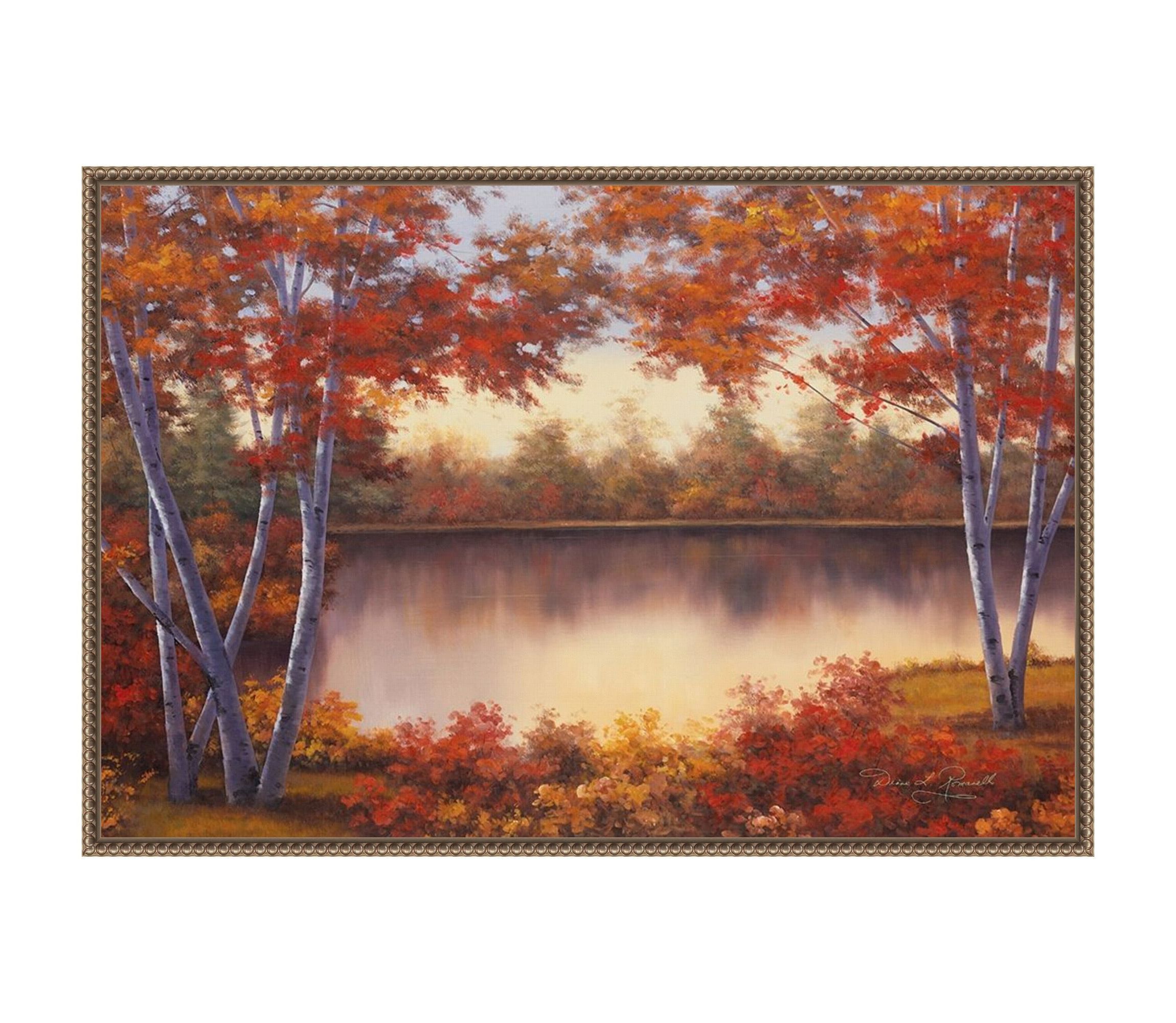 Red and Gold Framed Canvas Wall Art Print