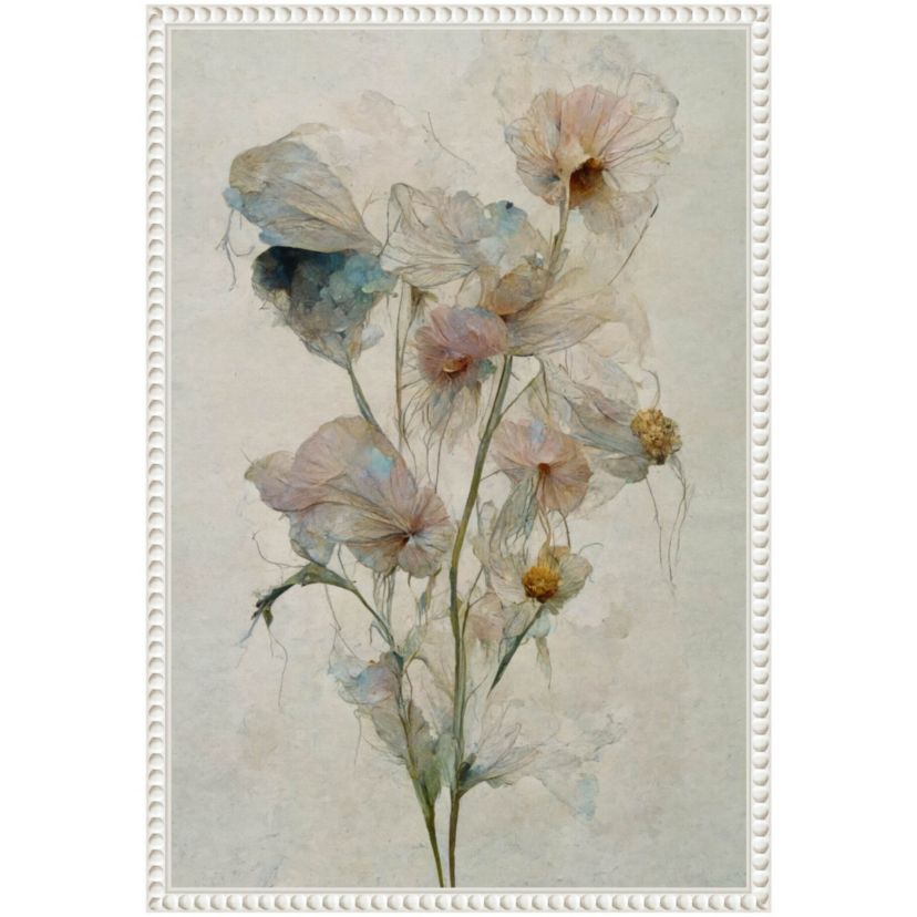 Fragile Flowers Framed Canvas Wall Art Print