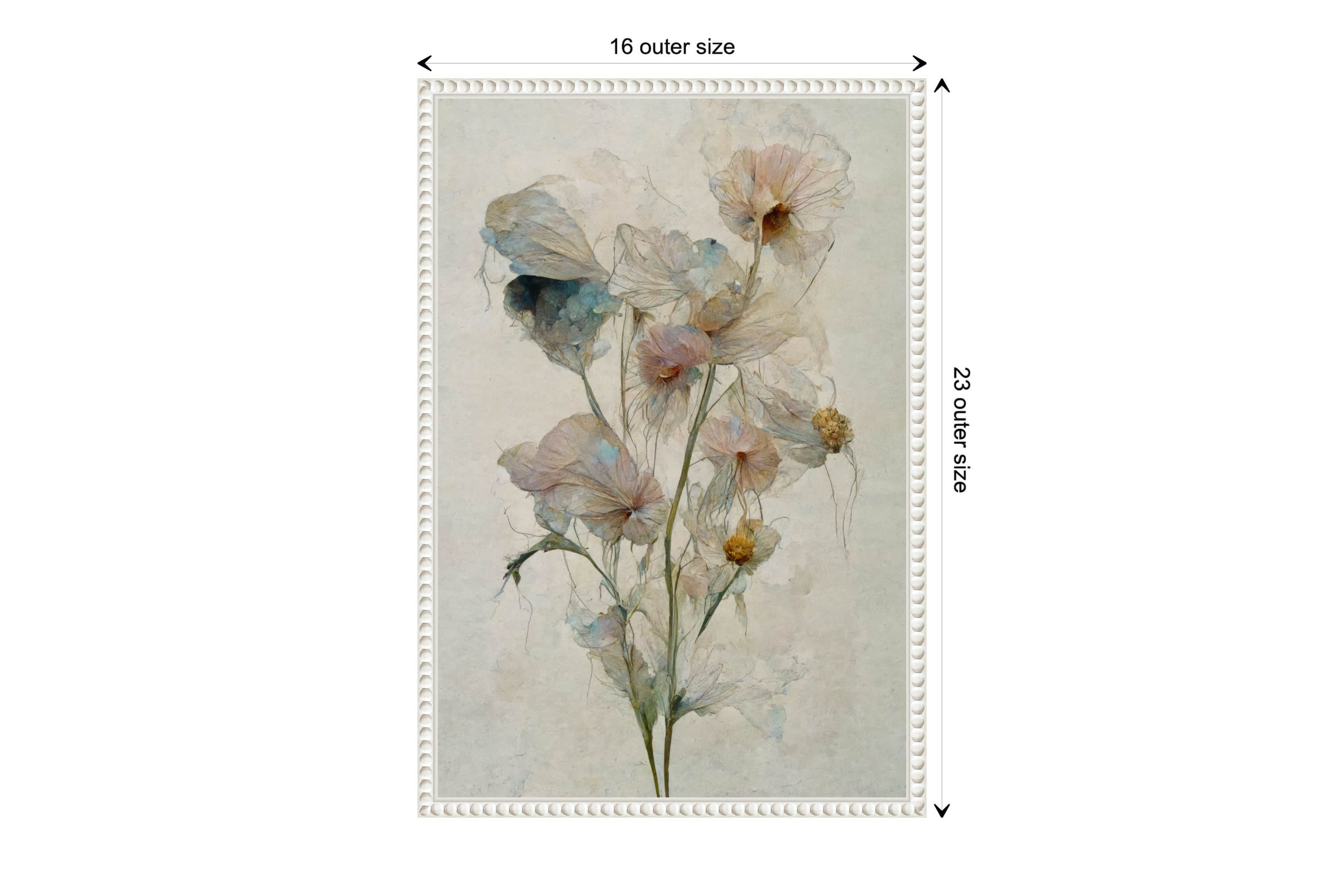 Fragile Flowers Framed Canvas Wall Art Print