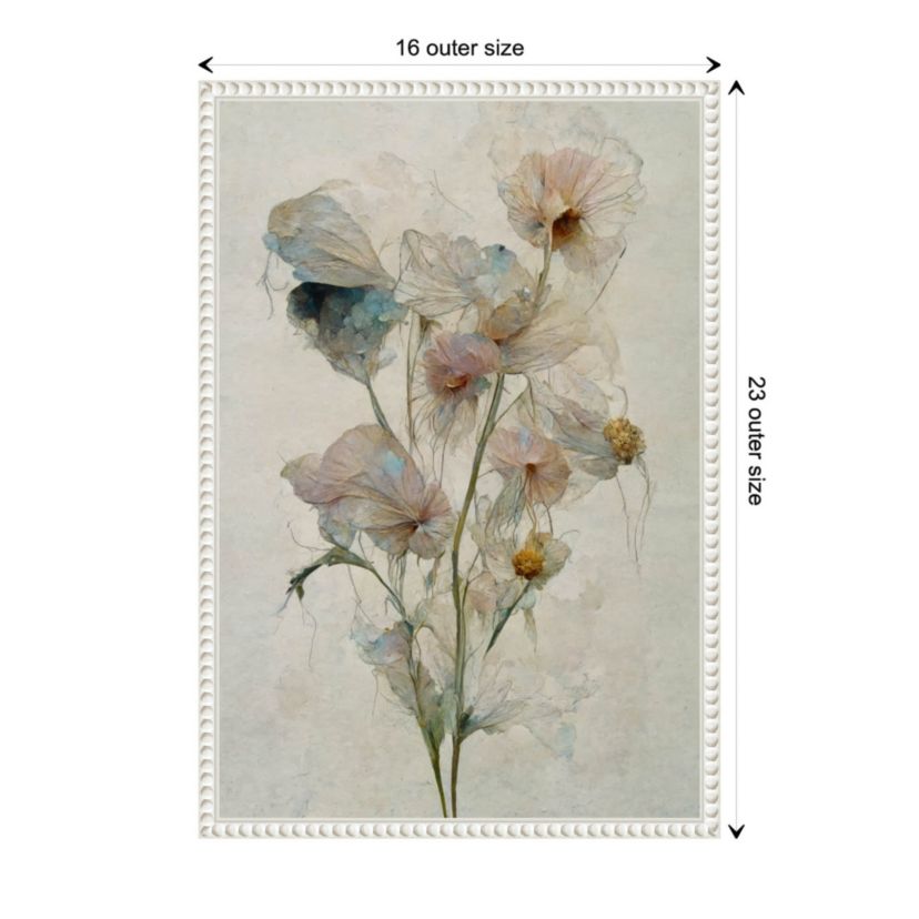 Fragile Flowers Framed Canvas Wall Art Print