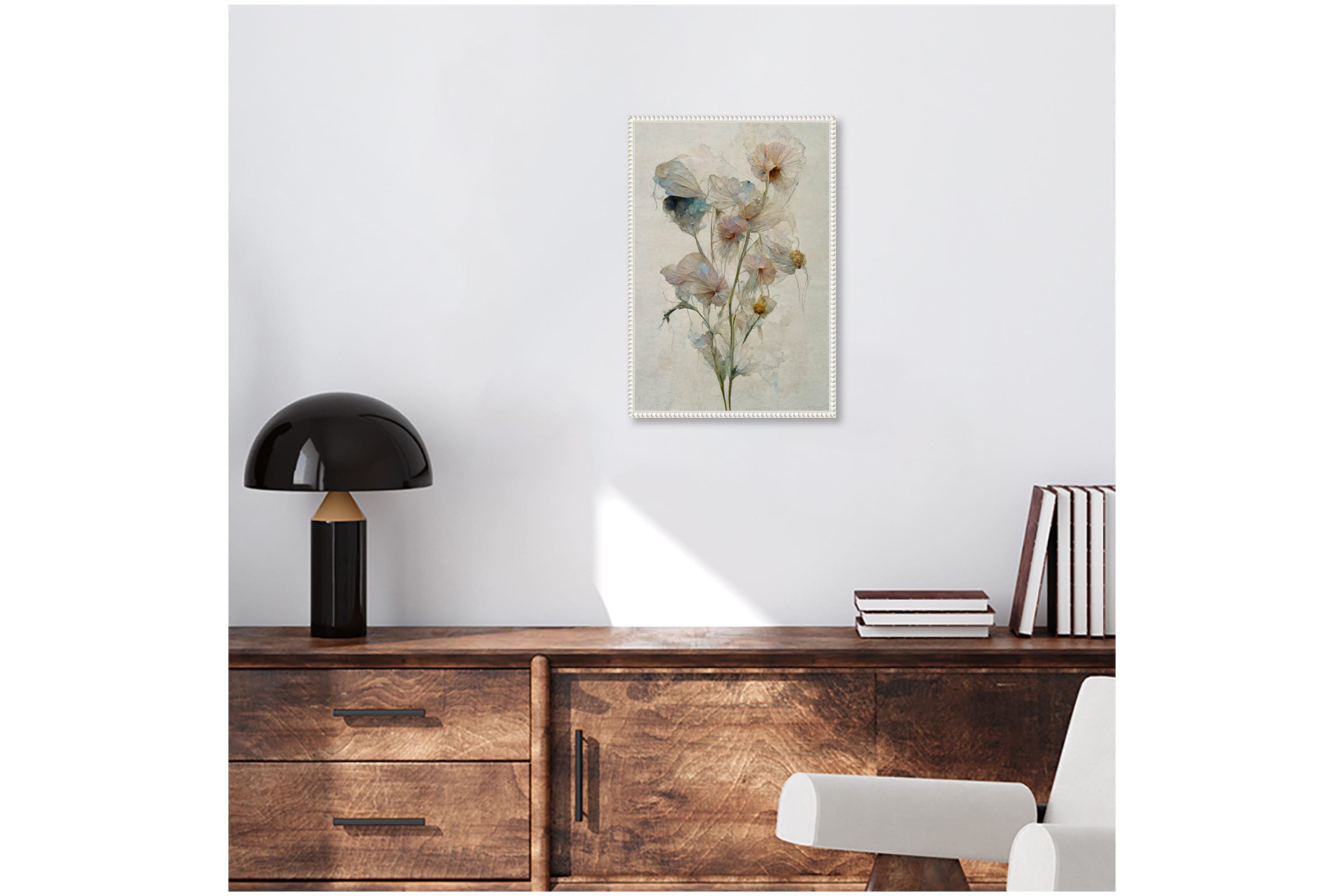 Fragile Flowers Framed Canvas Wall Art Print