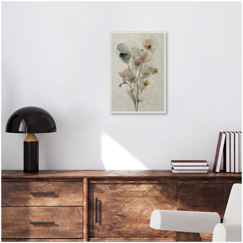 Fragile Flowers Framed Canvas Wall Art Print