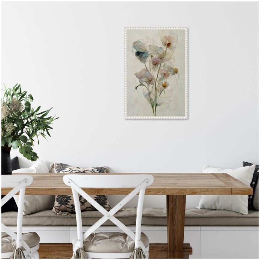 Fragile Flowers Framed Canvas Wall Art Print