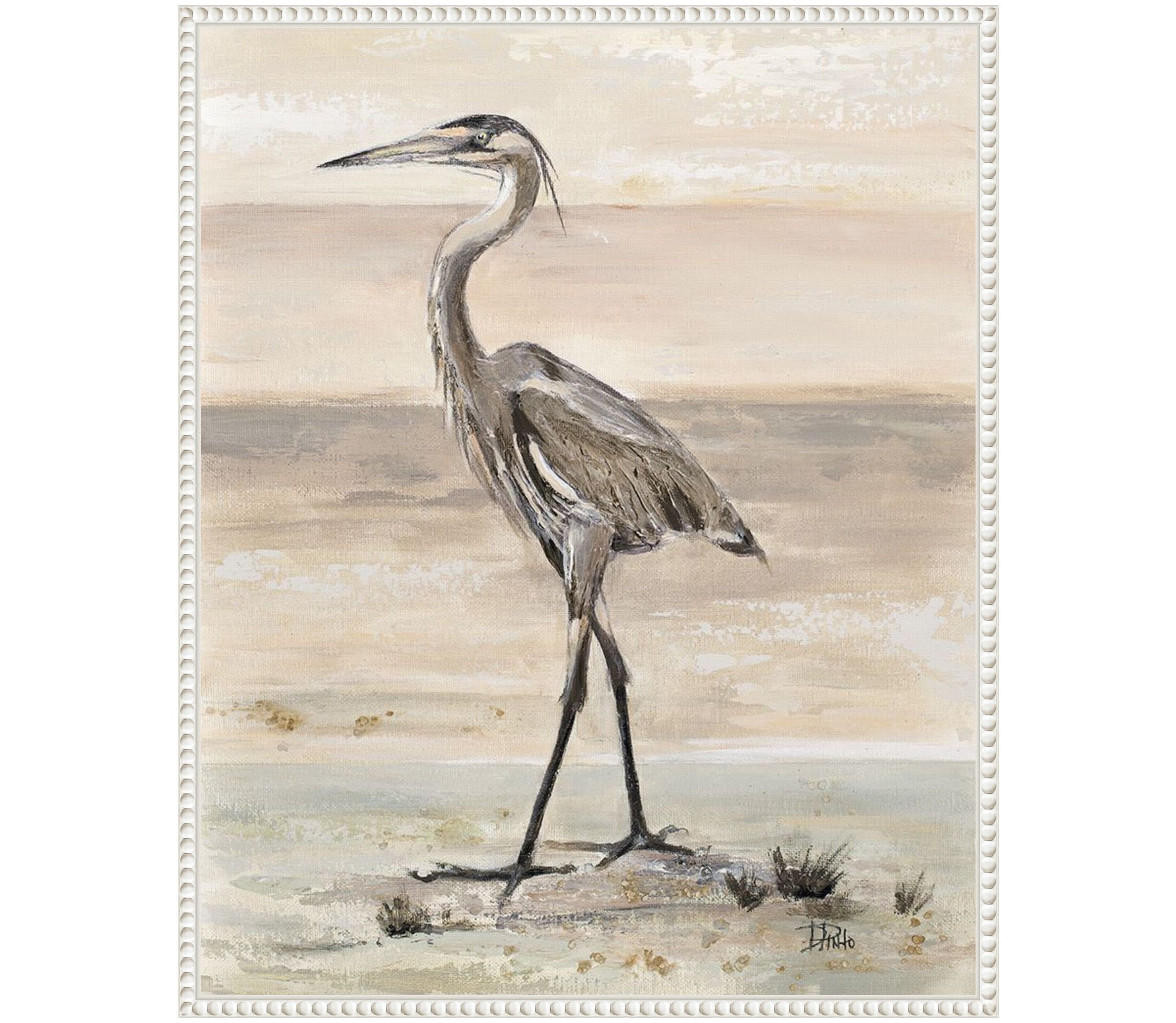 The New Egret Framed Canvas Wall Art Print